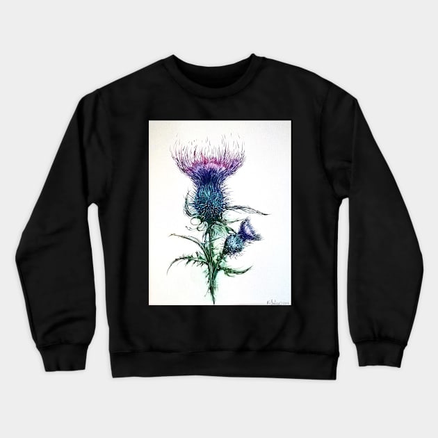 scottish thistle Crewneck Sweatshirt by myboxerdog